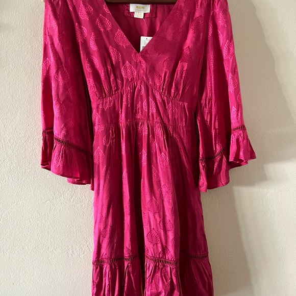 NWT Maeve Christine Raspberry belted style dress - Picture 9 of 10